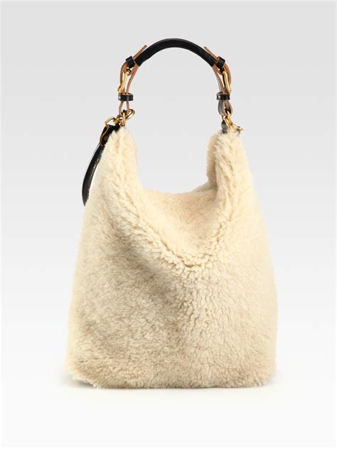 luxury shearling bags